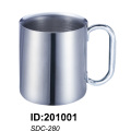 Tasse de mur doublé par acier 18 / 8stainless Sdc-280